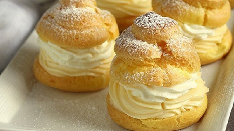 Choux crème pâtissière chantilly