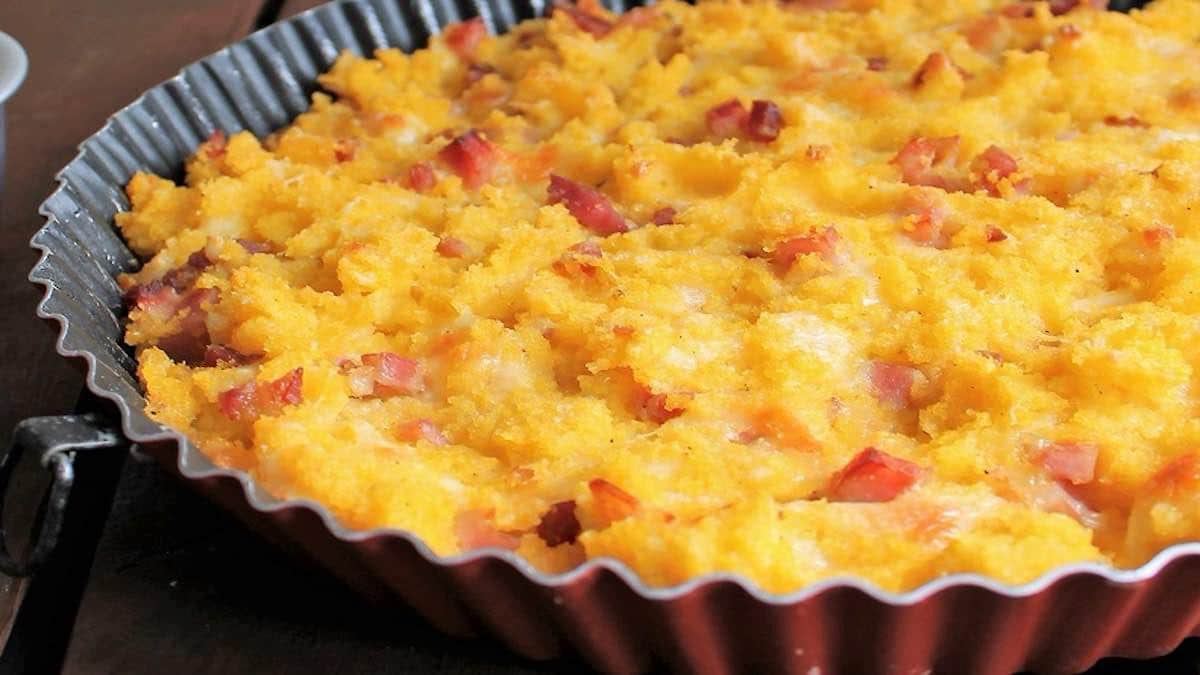 Polenta pâteuse au four