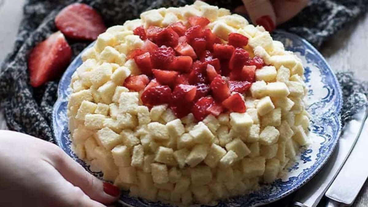 Gâteau mimosa aux fraises