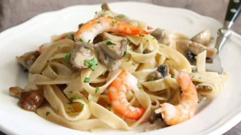 Spaghetti aux crevettes