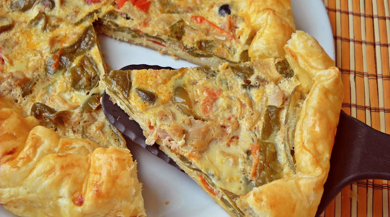 Tarte salée aux poivrons et thon