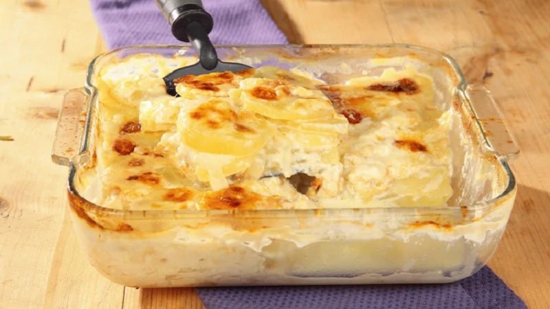 Fondant de pommes de terre et oignons