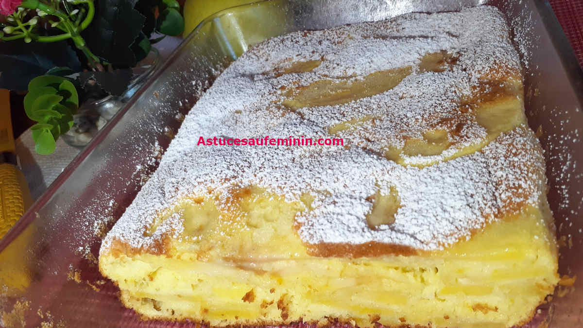 Tarte au flan pommes