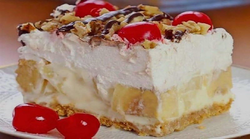 Gâteau banana split