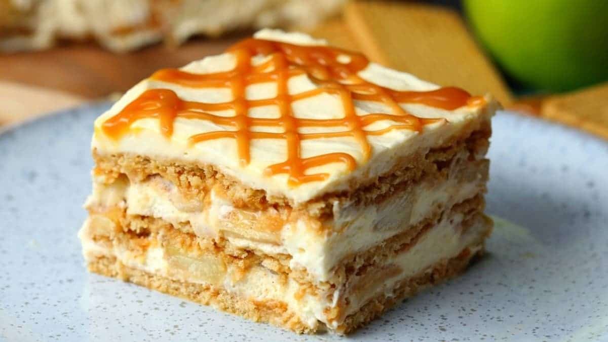 Tarte aux pommes crémeuse