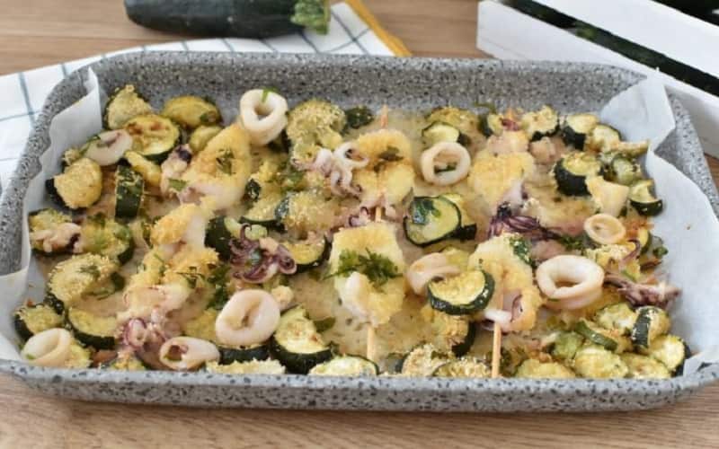 brochettes de courgettes
