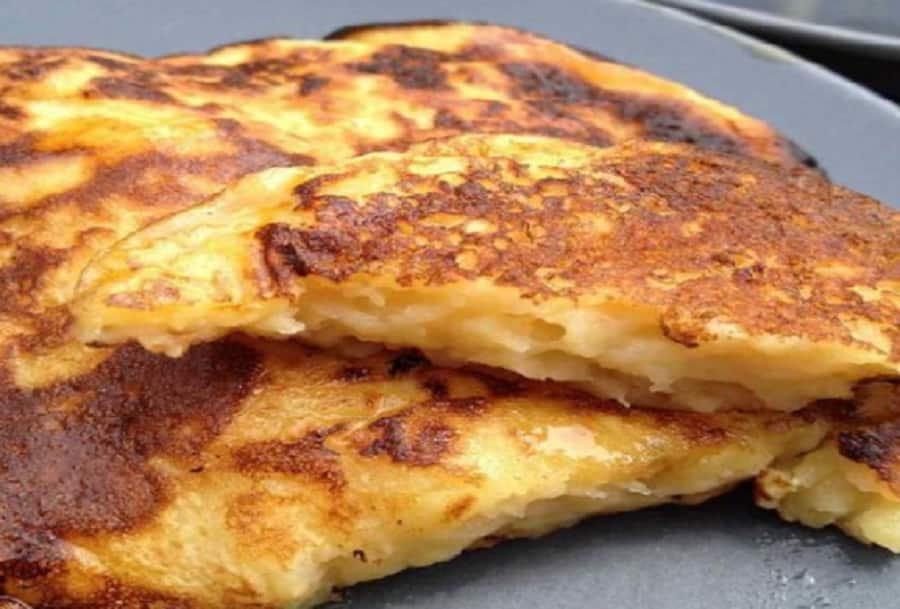 Crêpes légères pommes fromage blanc.