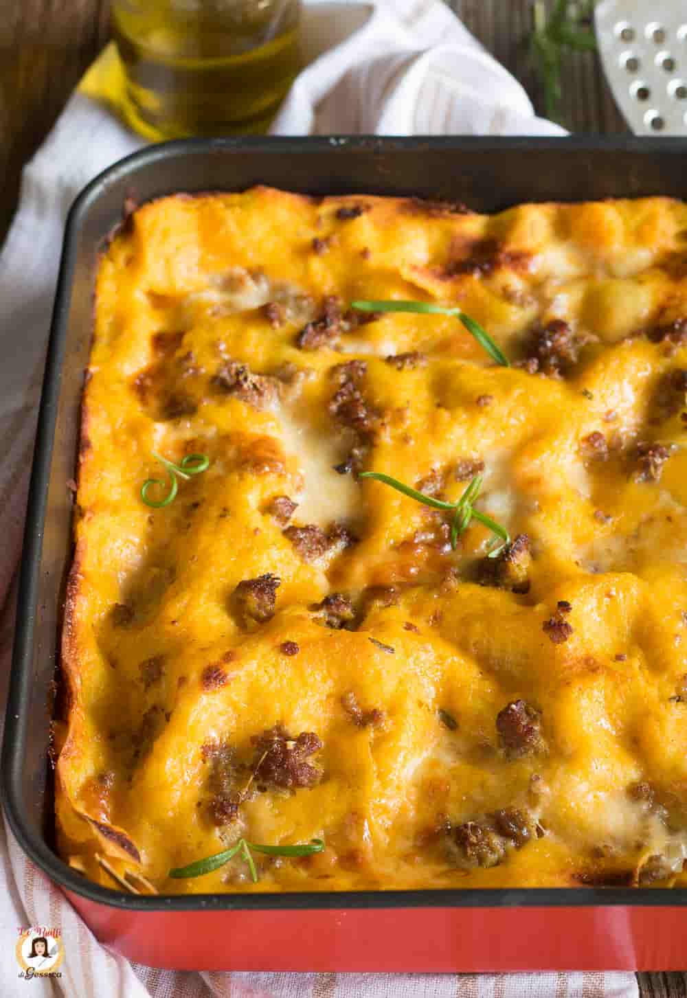 LASAGNE DE La CITROUILLE ET LA SAUCISSE TALEGGIO