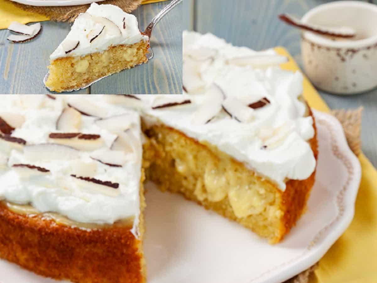 Gâteau à la crème de noix de coco et de citron