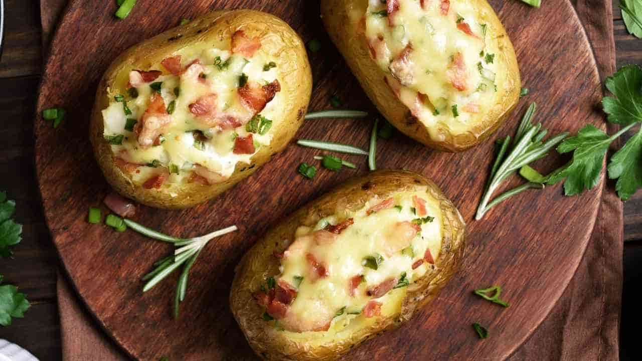 Pommes de terre farcie au mozzarella