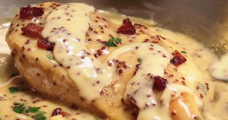 Poulet en sauce miel et moutarde