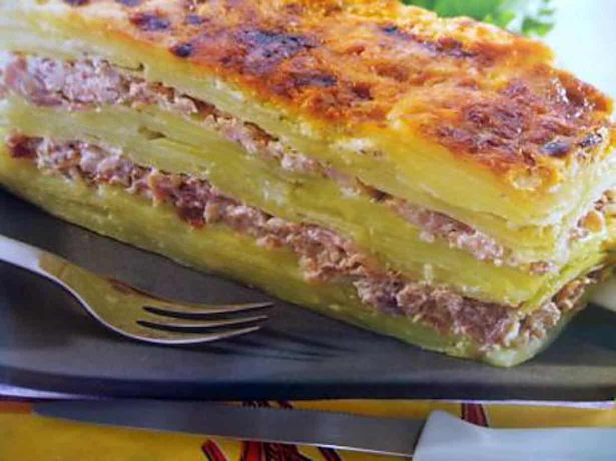 Lasagne de Pomme de terre et jambon