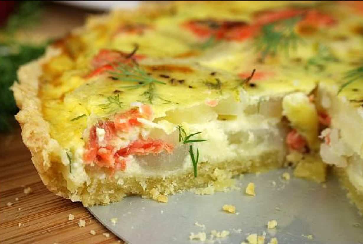Tarte au saumon et aux pommes de terre