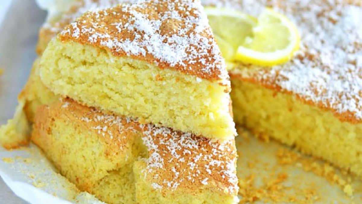 Gâteau nuage citron et noix de coco