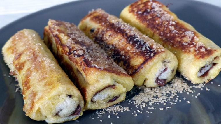 Pain perdu roulé au nutella