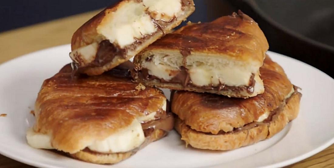 Croissants faciles aux bananes et au Nutella