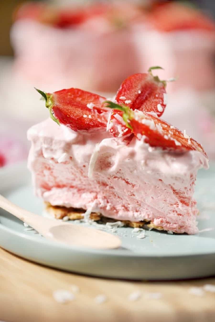 Gâteau Mousse glacé aux fraises