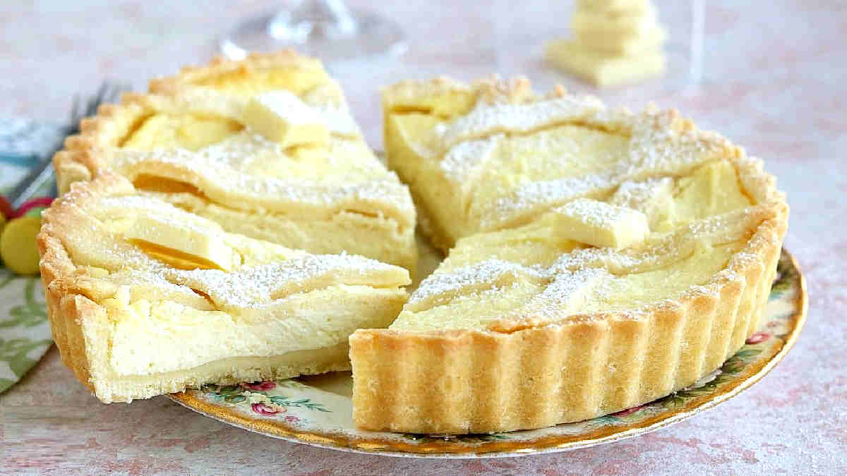 TARTE AU RICOTTA ET AU CHOCOLAT BLANC