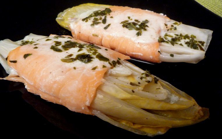 Endives au saumon fumé