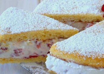 Gâteau à la ricotta et aux fraises