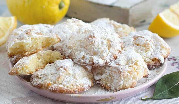 Biscuits Petits nuages au citron sans farin