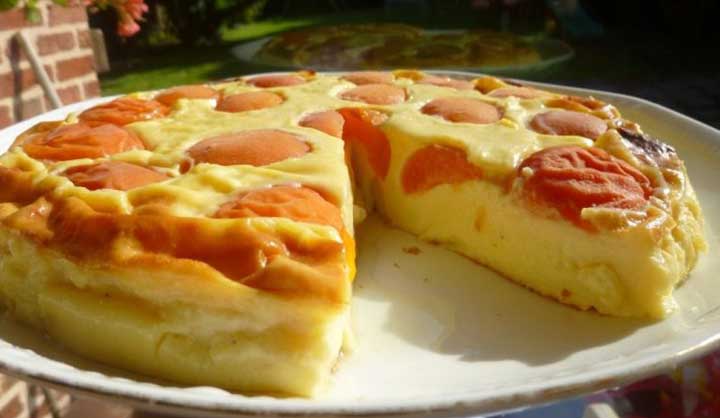 Flan pâtissier aux abricots
