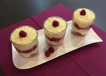 Tiramisu chocolat blanc et framboises