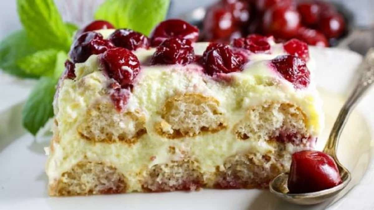 Tiramisu aux cerises et chocolat blanc