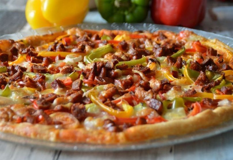 Tarte aux 3 poivrons et chorizo