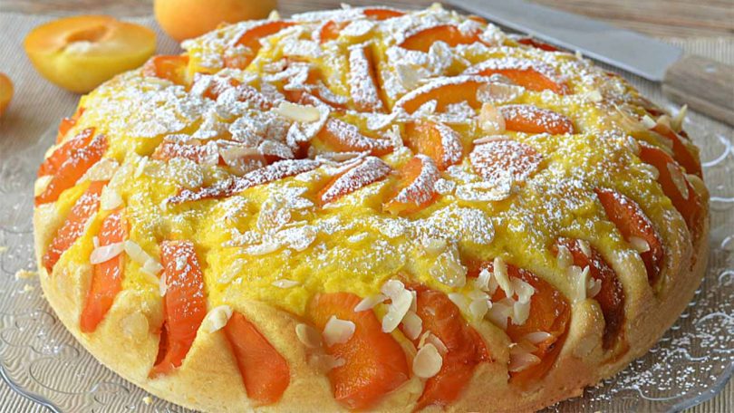 GÂTEAU D’ABRICOT ET CRÈME PÂTISSIÈRE
