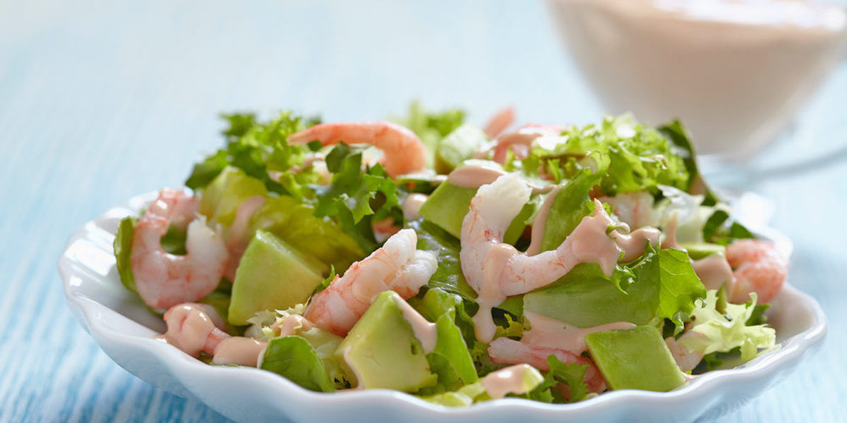 Salade d’avocats aux crevettes
