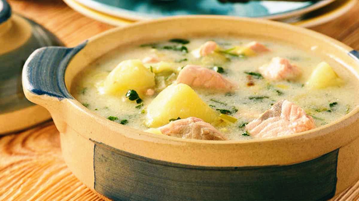 Blanquette de saumon aux poireaux