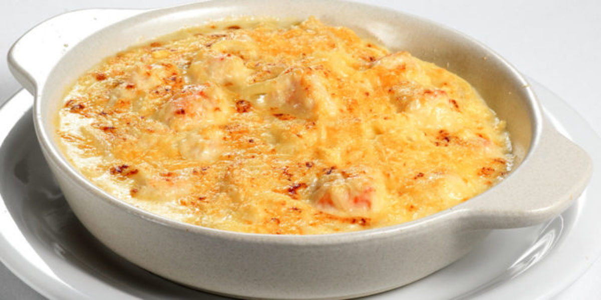 Crevettes gratinées au poireau