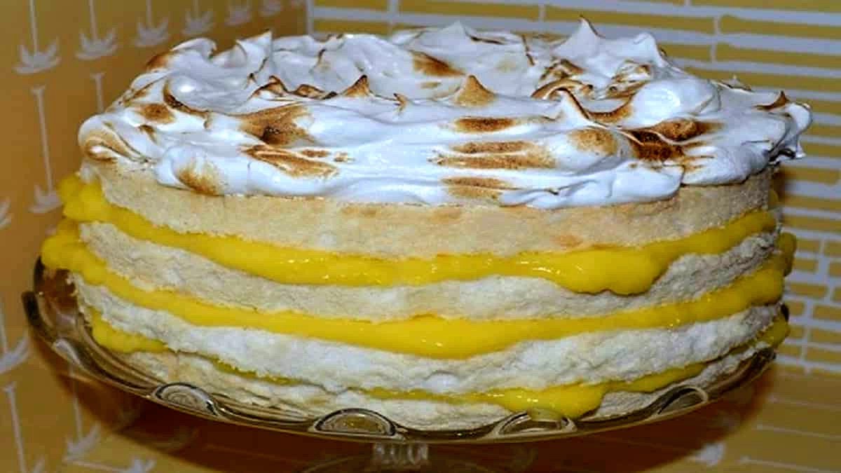 Gâteau des anges au citron façon tarte meringuée