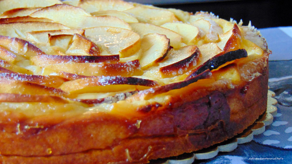 Tarte aux pommes à la crème pâtissière