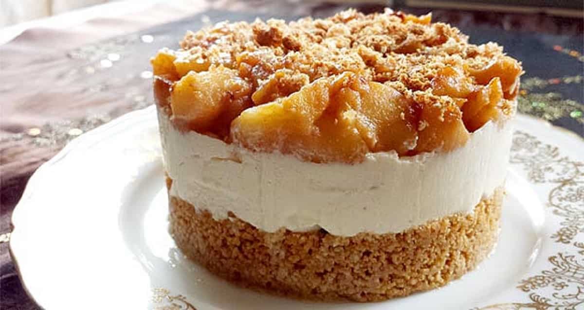 Cheesecake aux pommes sautées