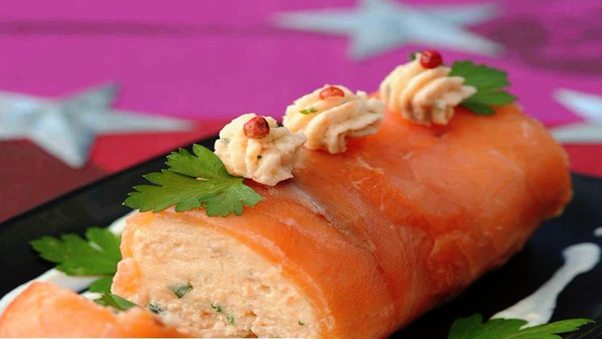 Bûchette de saumon pour Noël