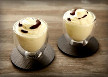 Dessert Crème vanille et chocolat blanc