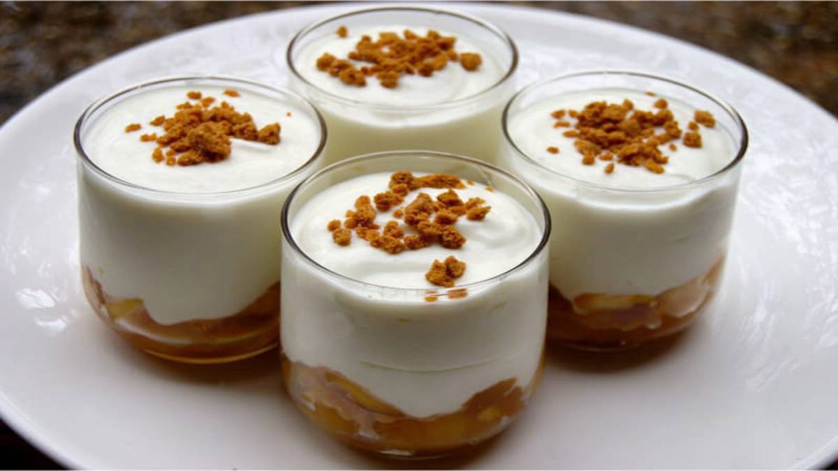 Verrines Fromage blanc aux pommes caramélisées