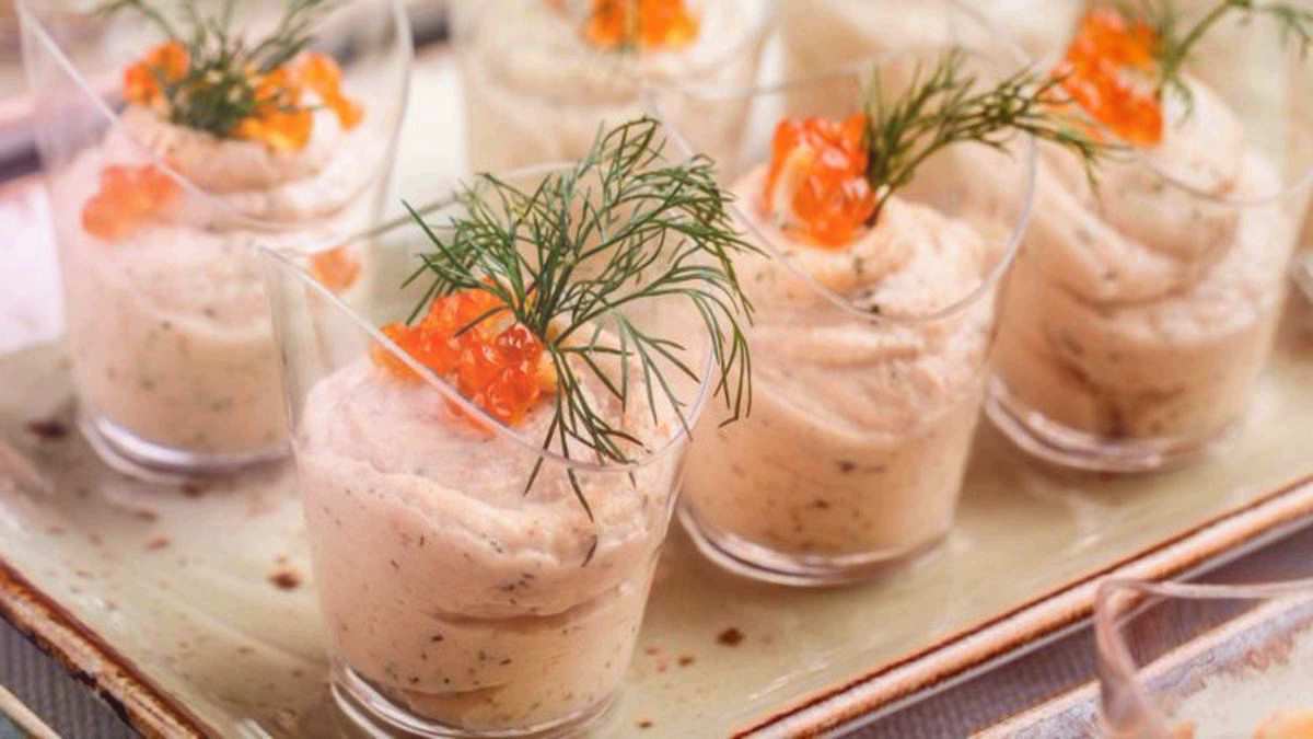 Verrines apéro de mousse aux deux saumons