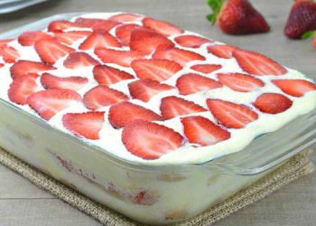 Tiramisu aux fraises mascarpone