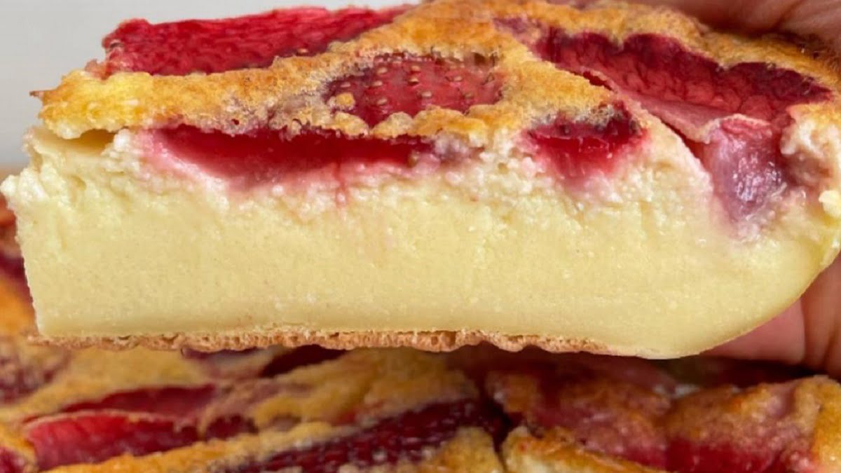 Gâteau flan aux fraises