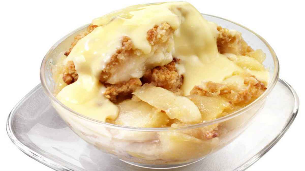 Pommes à la crème pâtissière