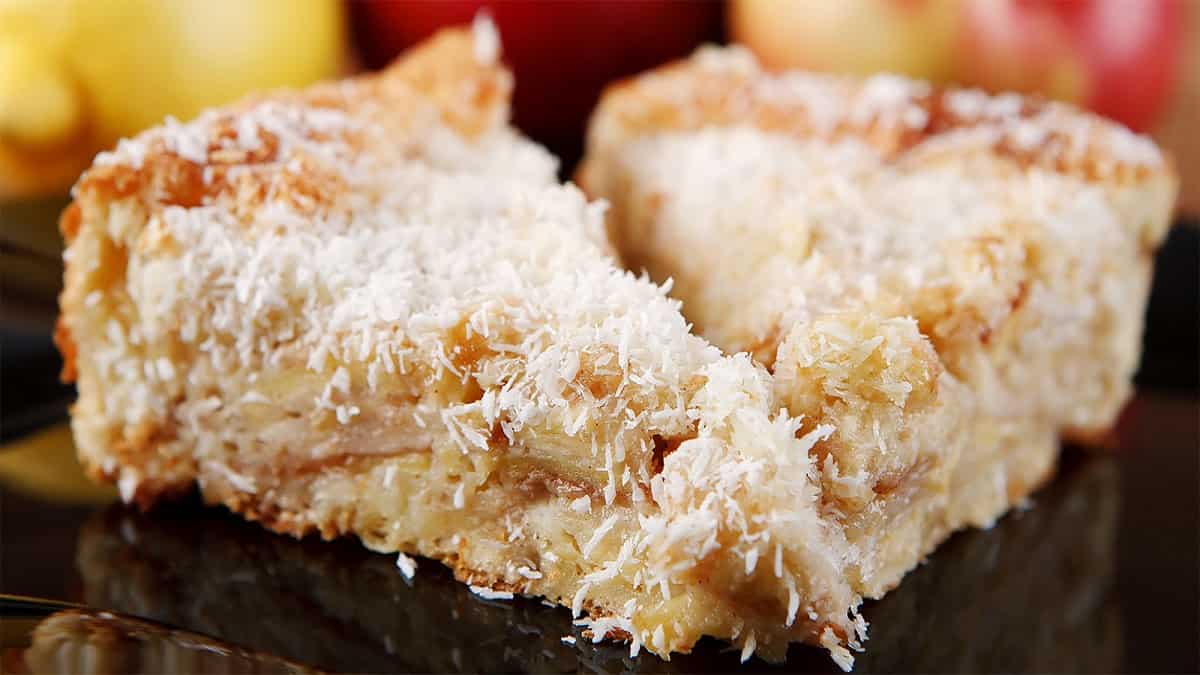 Gâteau coco et pommes