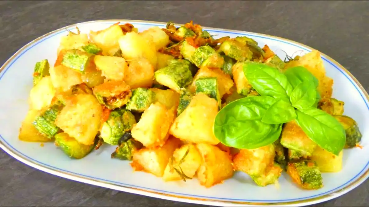 Pommes de terre et courgettes rôties